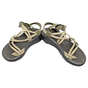 Womens Chaco Sandals 8 Strappy Green Green Hiking Outdoor Fun